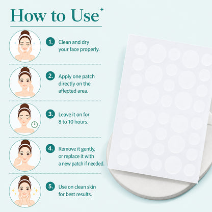 Acne Pimple Patches with Hydrocolloid & Salicylic Acid - 36 Dots