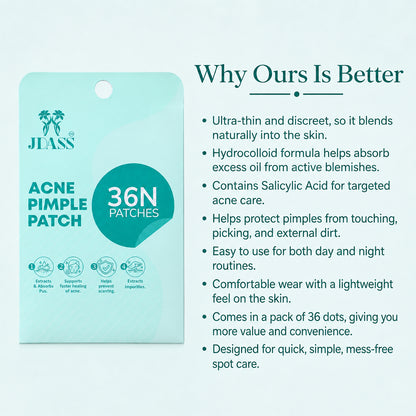 Acne Pimple Patches with Hydrocolloid & Salicylic Acid - 36 Dots