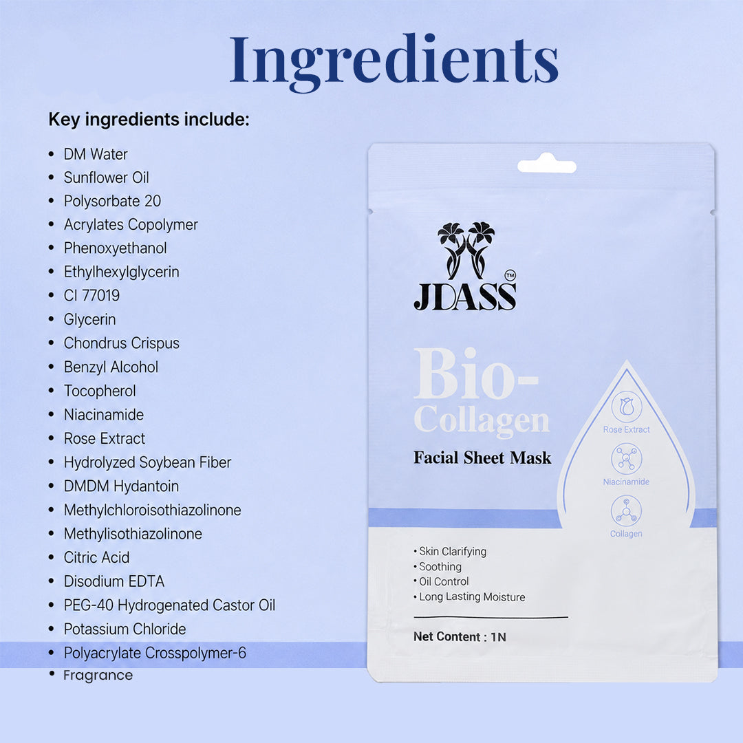 BioCollagen Mask with Rose Extract and Niacinamide