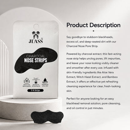 Charcoal Nose Strips - Remove Blackheads, Whiteheads, Oil & Dirt