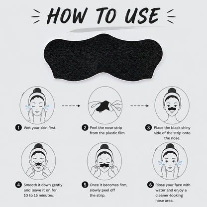 Charcoal Nose Strips - Remove Blackheads, Whiteheads, Oil & Dirt