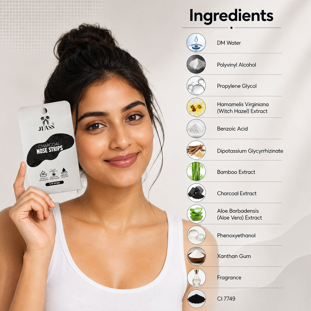 Charcoal Nose Strips - Remove Blackheads, Whiteheads, Oil & Dirt