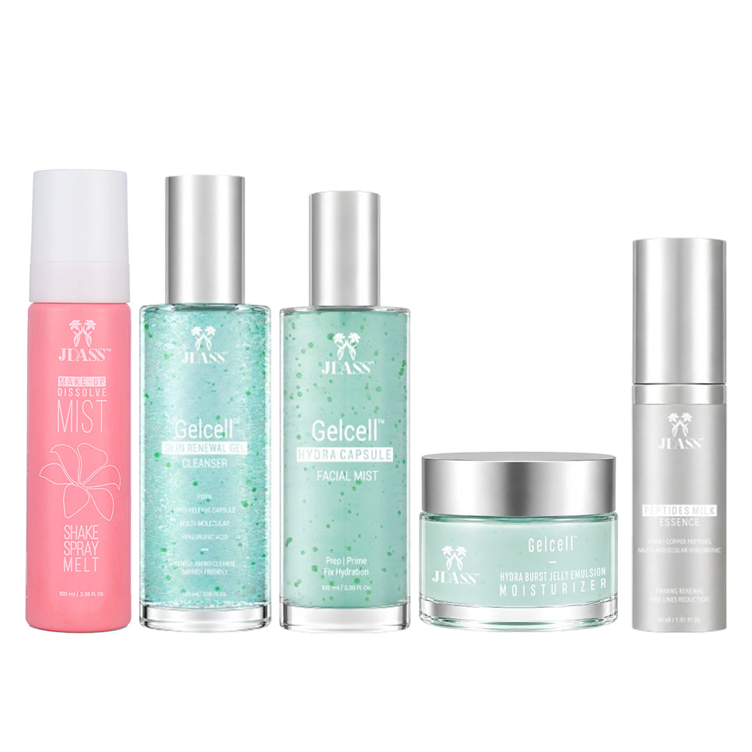 Makeup Remover Mist + Cleanser + Toner + Serum + Moisturizer