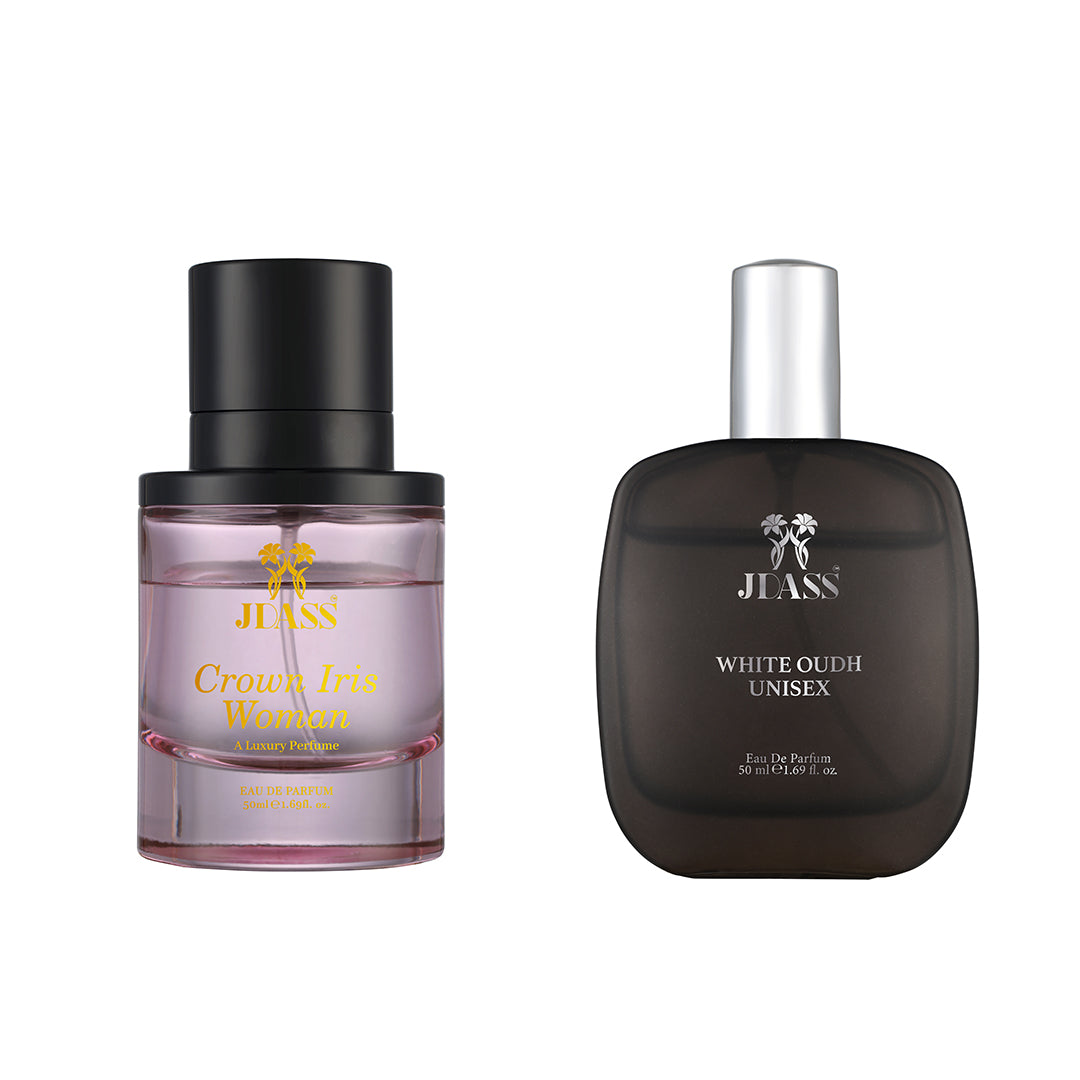 Pack of 2 - Crown Iris Woman & White Oudh - 50ml Each